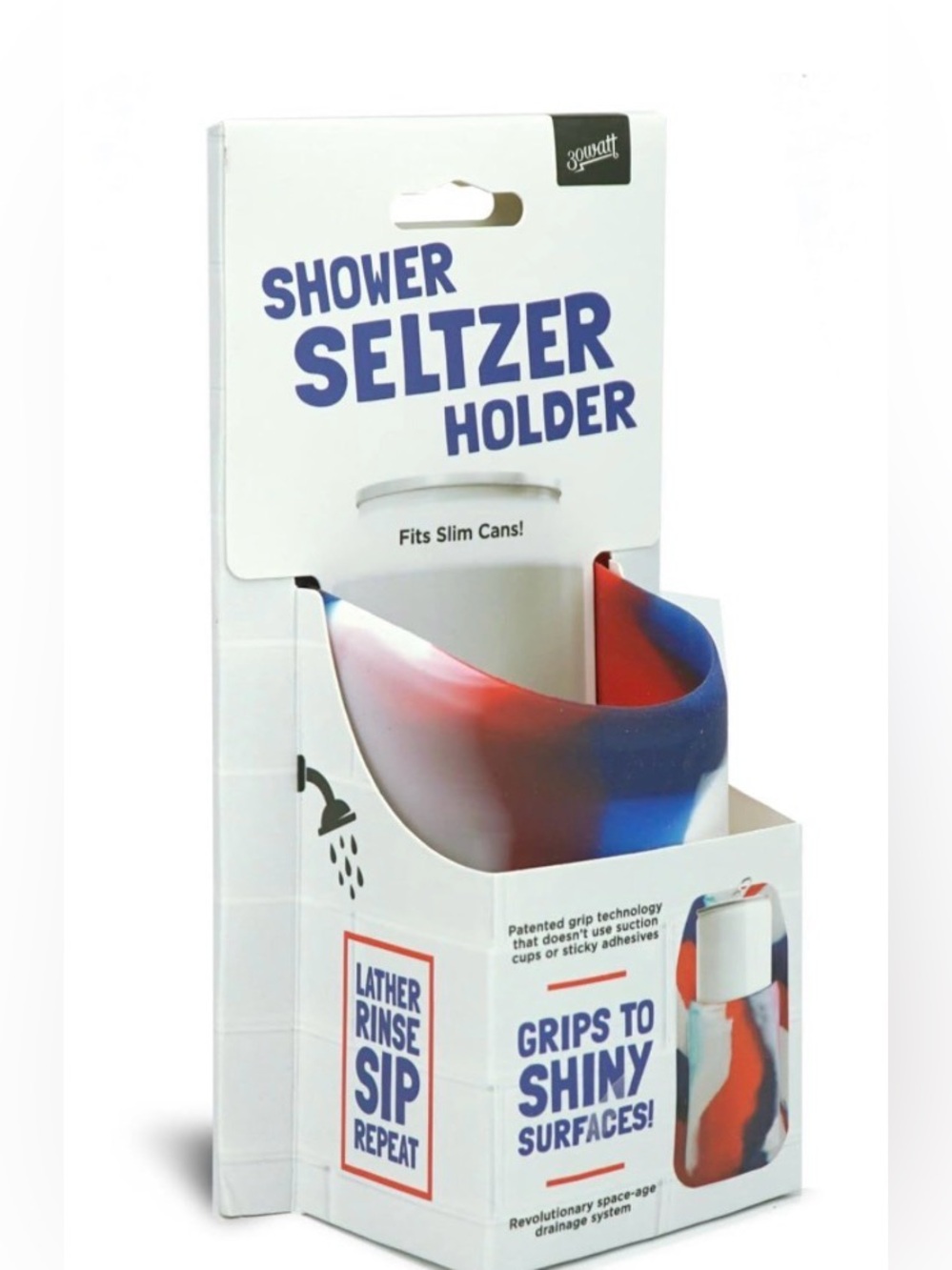 Shower Seltzer Holder - Red White Blue